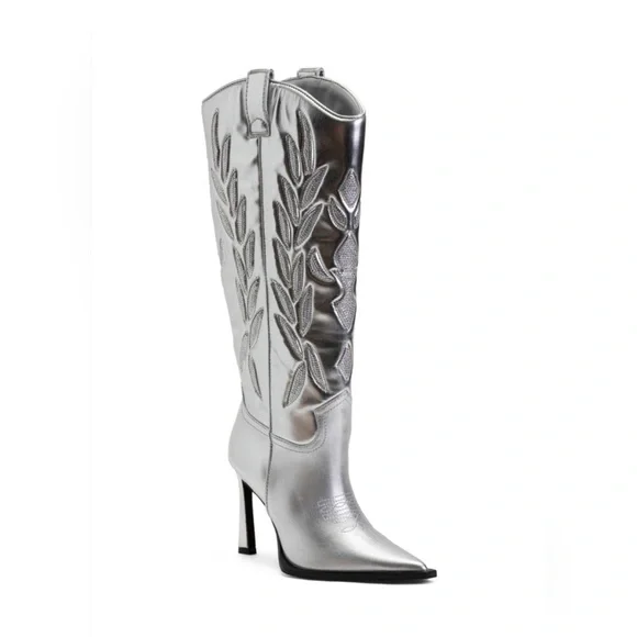 NWT ⚜️💎⚜️ Steve Madden Kinzee Rhinestone Stiletto Western Tall Dress Boots - Picture 6 of 9